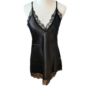 NWT Avidlove Satin and Lace V Neck Nightgown with Matching Thong